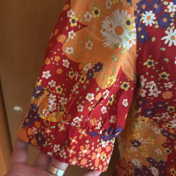 Anthropologie Odille Floral Short Sleeved Button-up - Picture 5 of 8